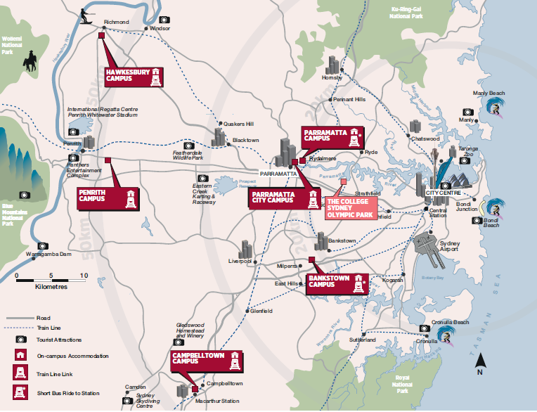 Western Sydney Campus Map